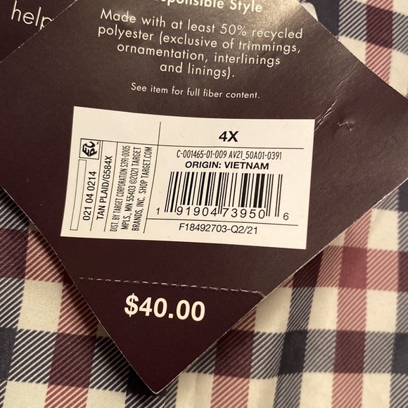 Brand New Ava & Viv Tan Plaid Raincoat… - Picture 8 of 8